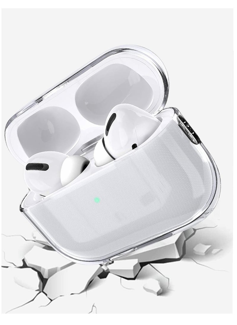 SZOXST - for AirPods Pro 2 Case Cover 2023 2022 and Airpods Pro 1st 2029 Soft TPU Clear Transparent Case for AirPods Pro 2nd Generation Case for Women Men, AirPod Pro 2 Case with Cleaner Kit and Keychain - Image 1