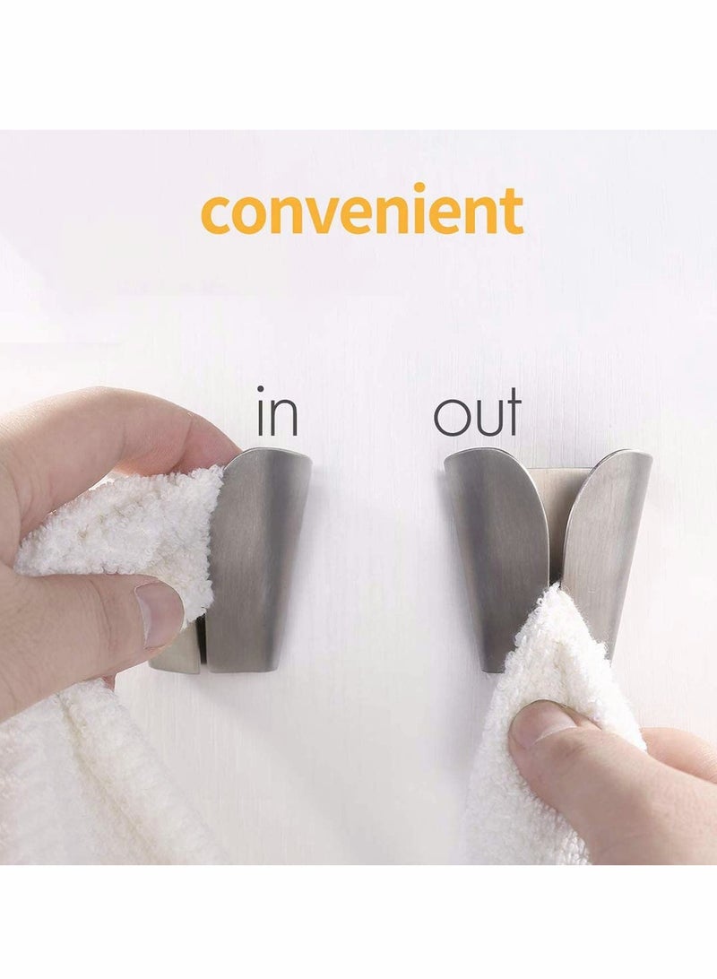 Towel Holder, No Drilling Self Adhesive Towel Holders Hook Rack Towel Hangers Hand Towel Hook Tea Towel Holders Wall Mount for Bathroom Kitchen Required Kitchen Shower, 2 Pack - Image 5