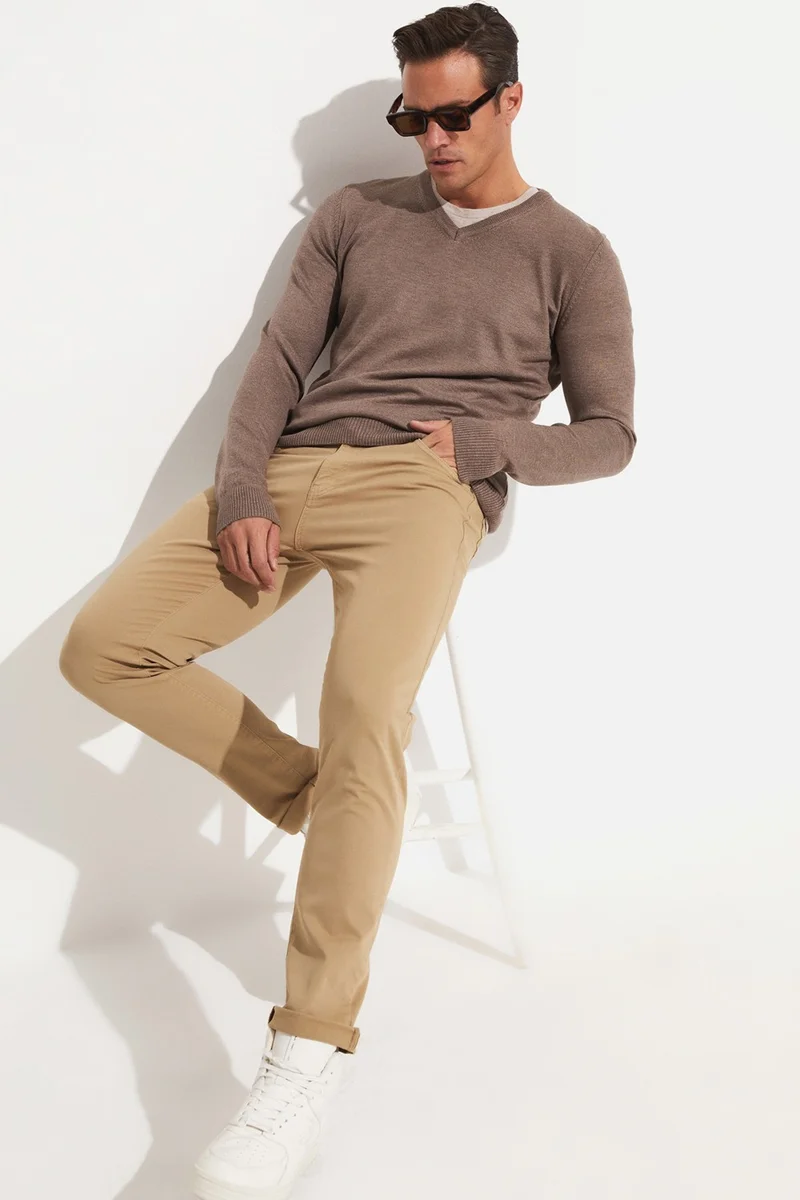 جون Exclusive Men's Regular Fit Five Pocket Chino Pants