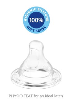 Physioteat Anti-Colic Nipple For Babies (4+ Months) | Perfect Latch Soft Sense Silicon Teat | Suitable For Wide Neck Feeding Bottles | Bpa Free - pzsku/ZC6B9FD518ED523B6F0AFZ/45/_/1725283493/9076d98a-40a1-4f37-a56a-76a311c7893c