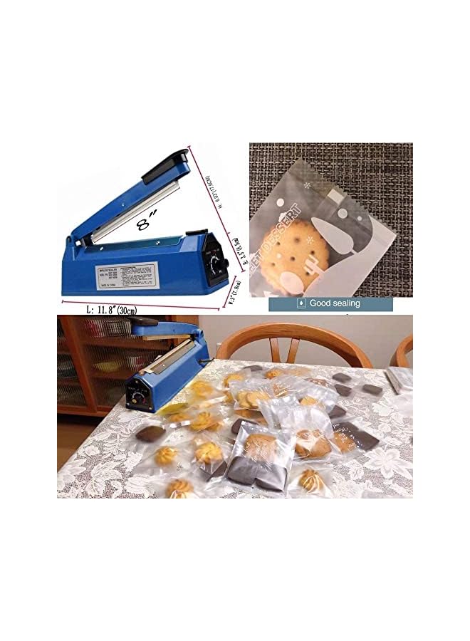 ECVV Heat Sealer Manual Bags Sealer Heat Sealing Machine 8 Inch Impulse Sealer Machine For Plastic Bags Pe Pp Bags With Extra Replace Element Grip - Image 4