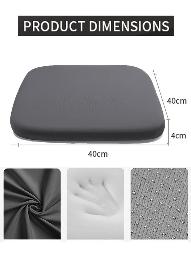 Generic - 15 Inches Square Stool Cushions with Ties Set of 1 for Chair, Breathable Square Chair Pads Seat Cushions with Anti-Slip Mat - Image 1