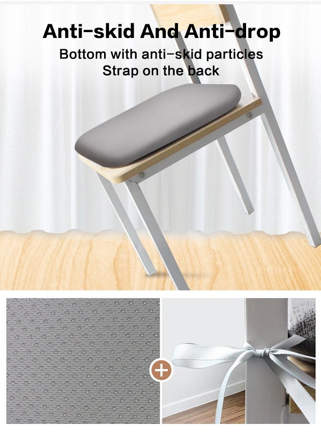 Generic - 15 Inches Square Stool Cushions with Ties Set of 1 for Chair, Breathable Square Chair Pads Seat Cushions with Anti-Slip Mat - Image 1