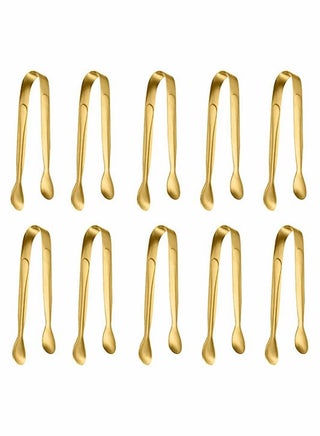 10-Piece Stainless Steel Food Tongs, Rock Candy Tongs Small Square Tea Party Coffee Bar Kitchen Tongs - pzsku/ZC6BA16688C79372FECB8Z/45/_/1683193432/278e565a-529c-46e0-b3fc-e1e2790b2dad