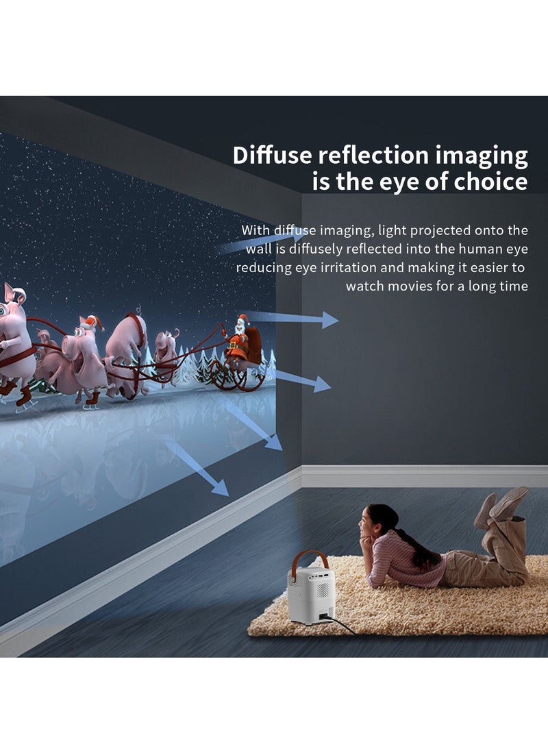 Umiio - Portable Video Projector HDMI USB AV Interface Bluetooth WiFi Game TV 1080P Screen Android Projector with Tripod - Image 1
