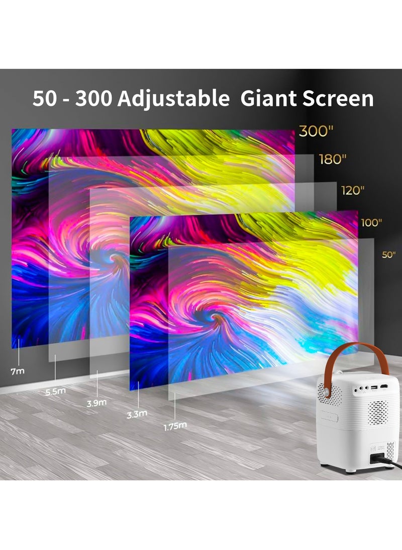 Umiio - Portable Video Projector HDMI USB AV Interface Bluetooth WiFi Game TV 1080P Screen Android Projector with Tripod - Image 1