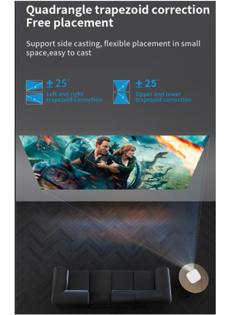 Umiio - Portable Video Projector HDMI USB AV Interface Bluetooth WiFi Game TV 1080P Screen Android Projector with Tripod - Image 1