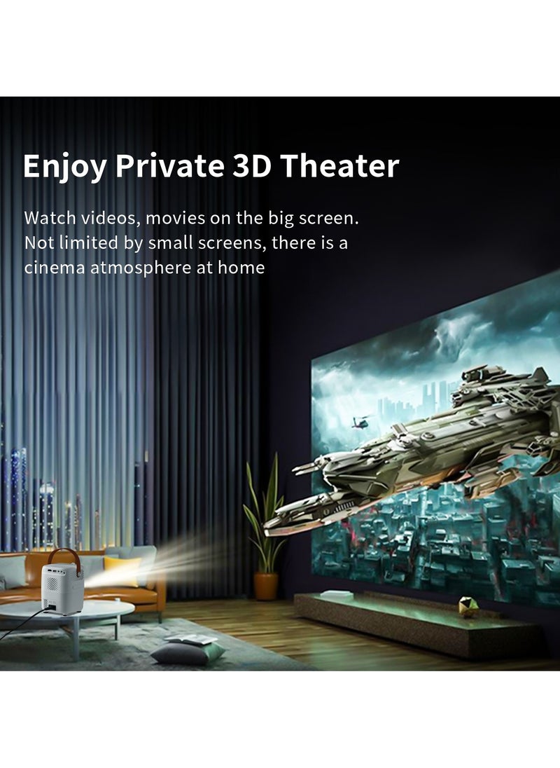 Umiio - Portable Video Projector HDMI USB AV Interface Bluetooth WiFi Game TV 1080P Screen Android Projector with Tripod - Image 1