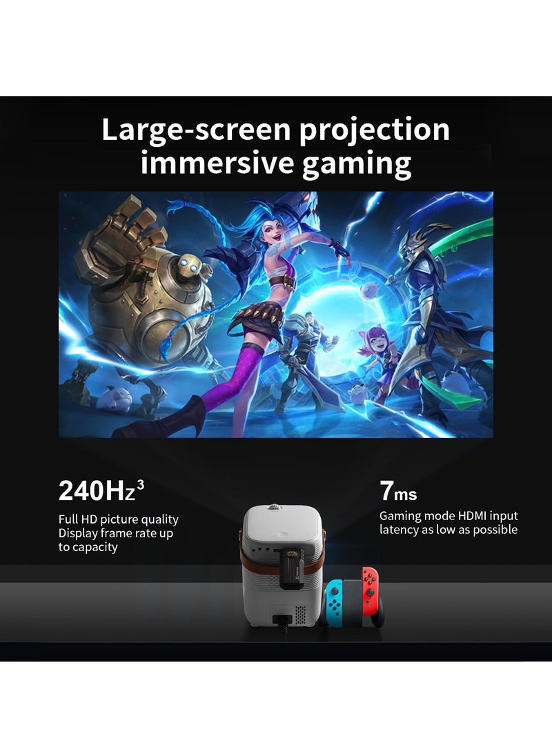 Umiio - Portable Video Projector HDMI USB AV Interface Bluetooth WiFi Game TV 1080P Screen Android Projector with Tripod - Image 1