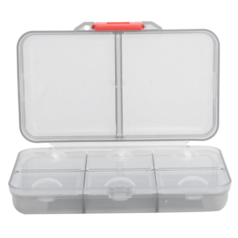 Portable Pill Organizer - 8 Compartments Grey Moisture-proof Compact Pill Case: Independent Sealed Design Medicine Storage Container for Travel Home Daily Use - Image 1
