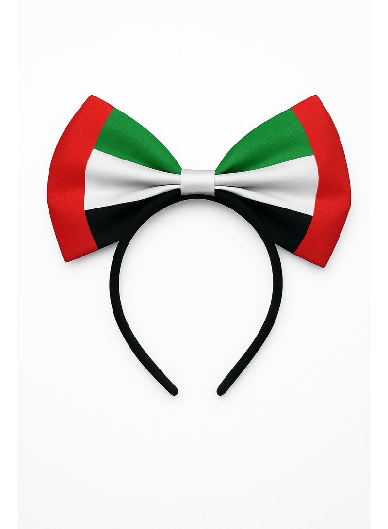 UAE National Day Headband UAE Flag Colors Hair Accessory for Girls & Women – Festive Hairband for Celebration - Image 2