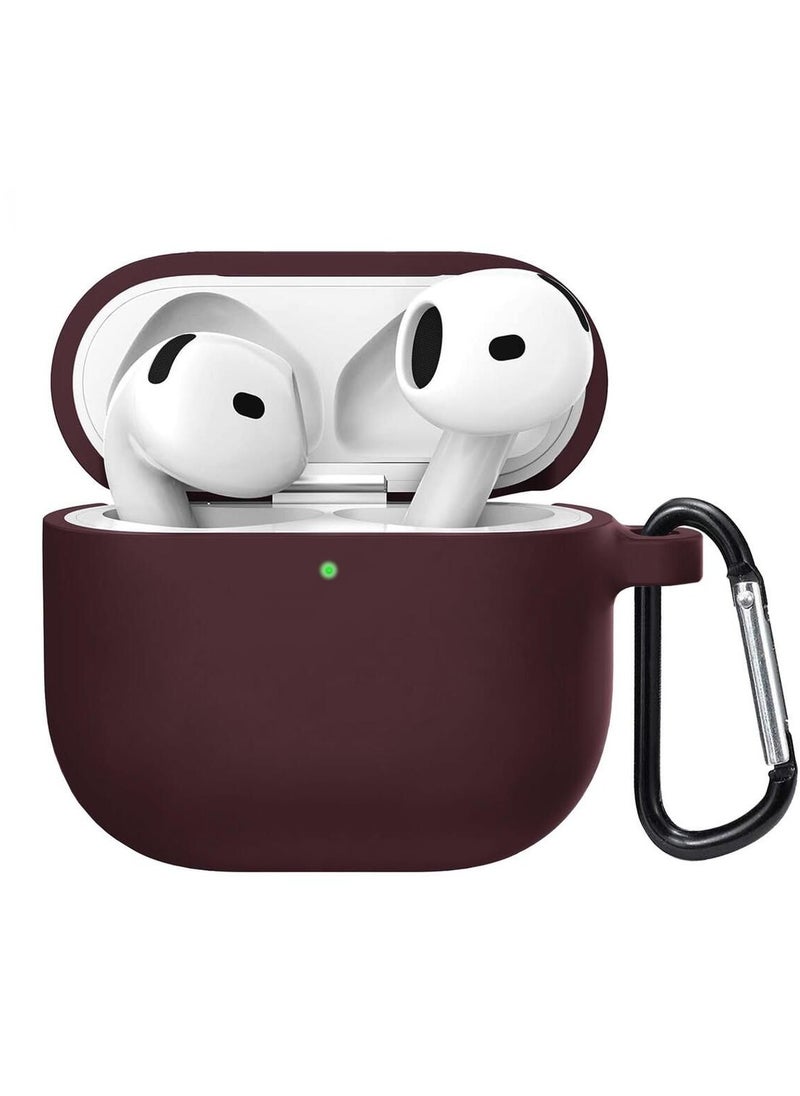 wexon Protective Shockproof Silicone Case Cover for Apple AirPods 4 Generation purugndy  - Image 1