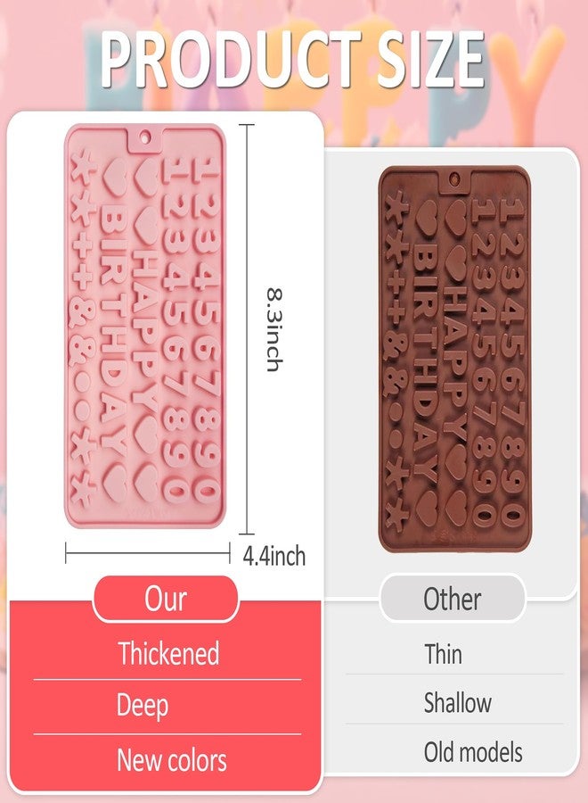 YIFOCUS Silicone Letter Mold and Number Chocolate Mold, 2 Pcs Reusable Chocolate Letter Molds for Candy, Cookies, Cake Decorations & Happy Birthday Parties - Easy Release & Dishwasher Safe Alphabet Molds - Image 2