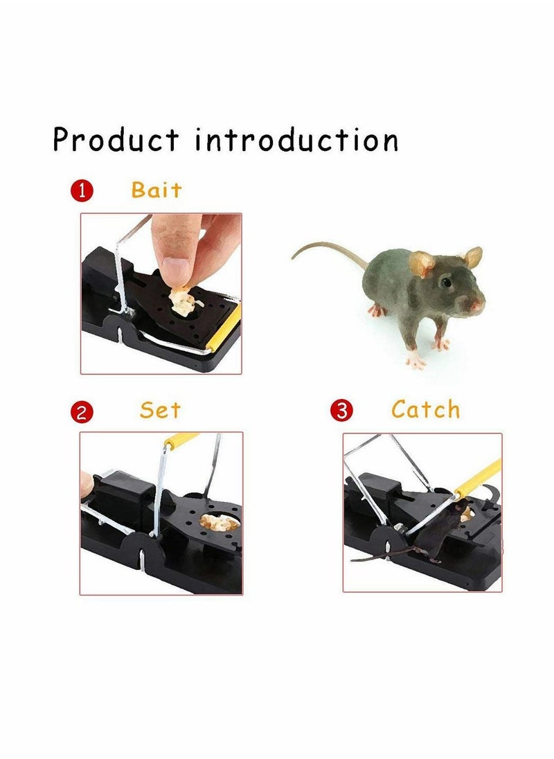 KASTWAVE - Mouse Trap, Reusable Mice Snap Traps, Power Mouse Catcher That Kill Rat Instantly Sensitive Rodent killer with Bait Cup for kitchen & Garden Easy To Clean Effective Safe And Painless, 6 Pack - Image 1