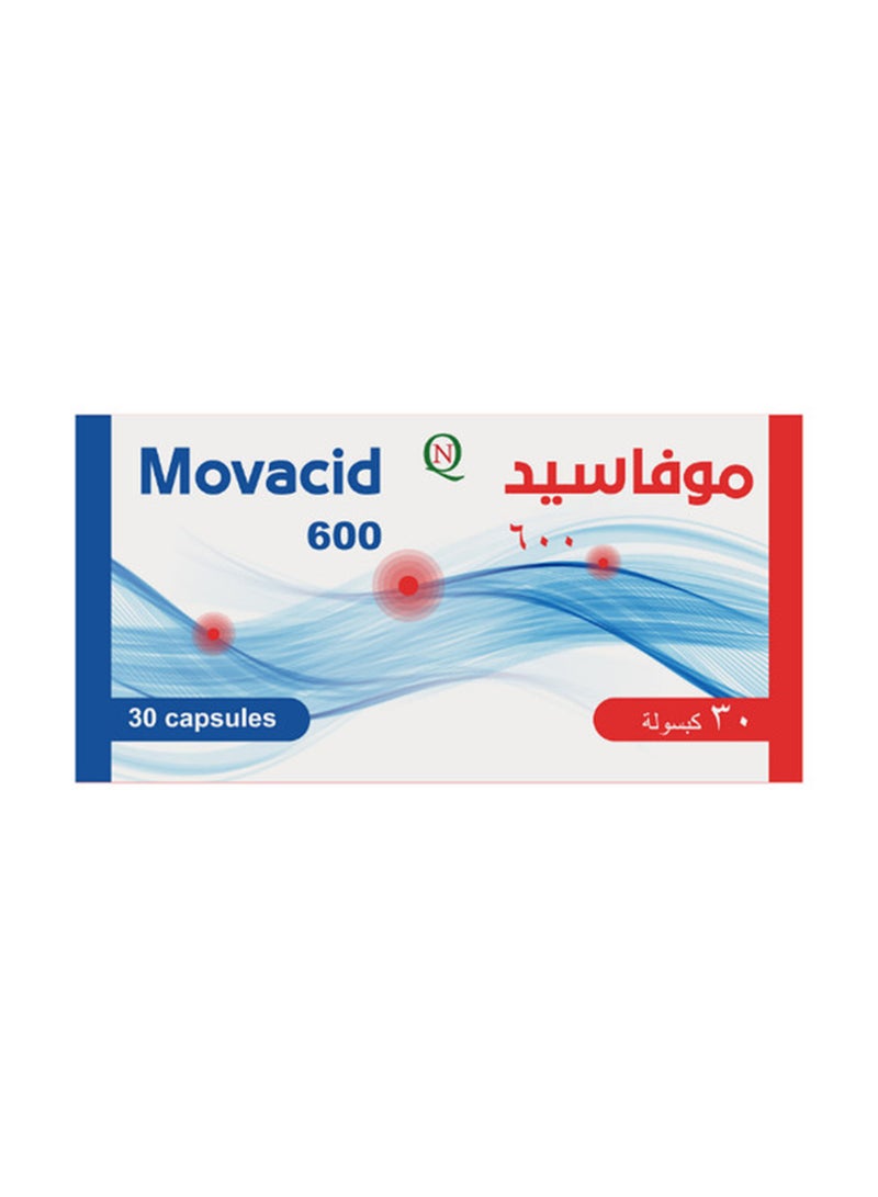 Movacid Contain Alpha Lipoic Acid 600 Mg High-Strength Nerve Support - 30 Capsules