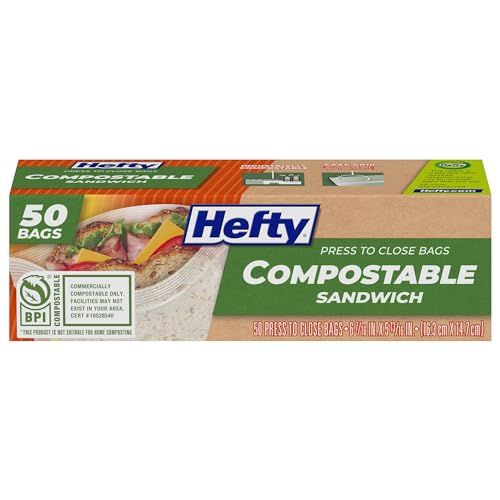 Hefty® Compostable Press-To-Close​ Sandwich 50 Count - Image 1