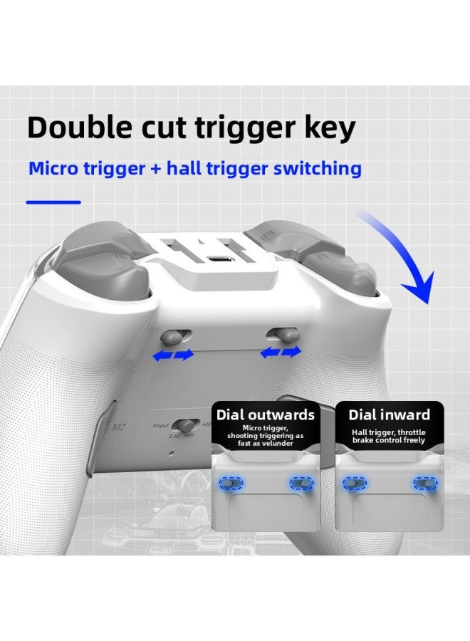 general Z04 Wireless Bluetooth Handle Charging Base Magnetic Surface Shell Gamepad Hall Rocker Android IOS TV PC-Product Color:Black (receiver/charger/micro on) - Image 4