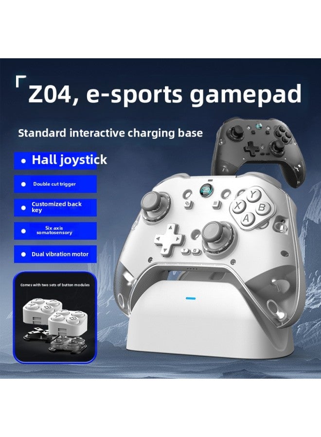 general Z04 Wireless Bluetooth Handle Charging Base Magnetic Surface Shell Gamepad Hall Rocker Android IOS TV PC-Product Color:Black (receiver/charger/micro on) - Image 2