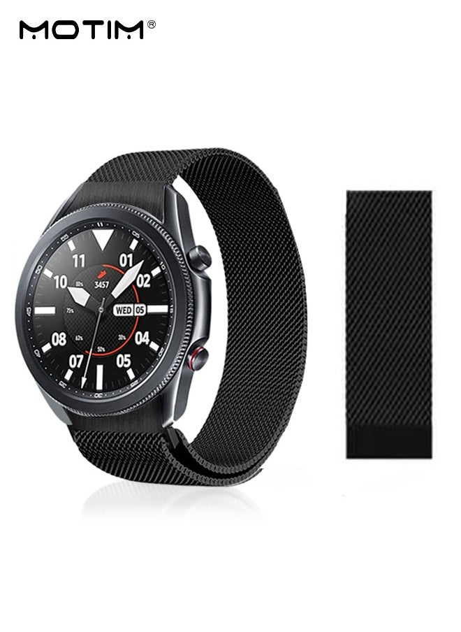 Motim - Stainless Steel Milanese Watch Band Magnetic Loop for Apple watch10/9/8/7/SE/6/5/4/3/2 and Samsung Watch 4, Metal Mesh Replacement Strap, 20mm - Image 1