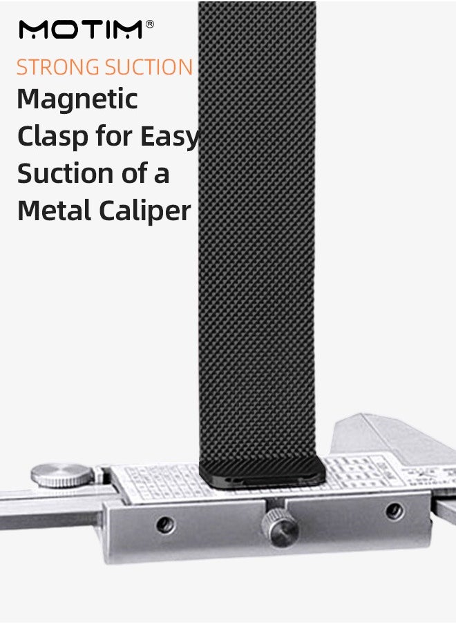Motim - Stainless Steel Milanese Watch Band Magnetic Loop for Apple watch10/9/8/7/SE/6/5/4/3/2 and Samsung Watch 4, Metal Mesh Replacement Strap, 20mm - Image 1