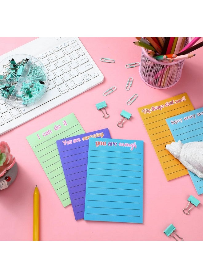 Yinder 24 Pcs 4 x 6 Inch Employee Appreciation Sticky Notes Inspirational Sticky Notes Bulk Lined Positive Note Pads Appreciation Gifts for Coworker Nurse Office Teacher(Inspirational) - Image 4
