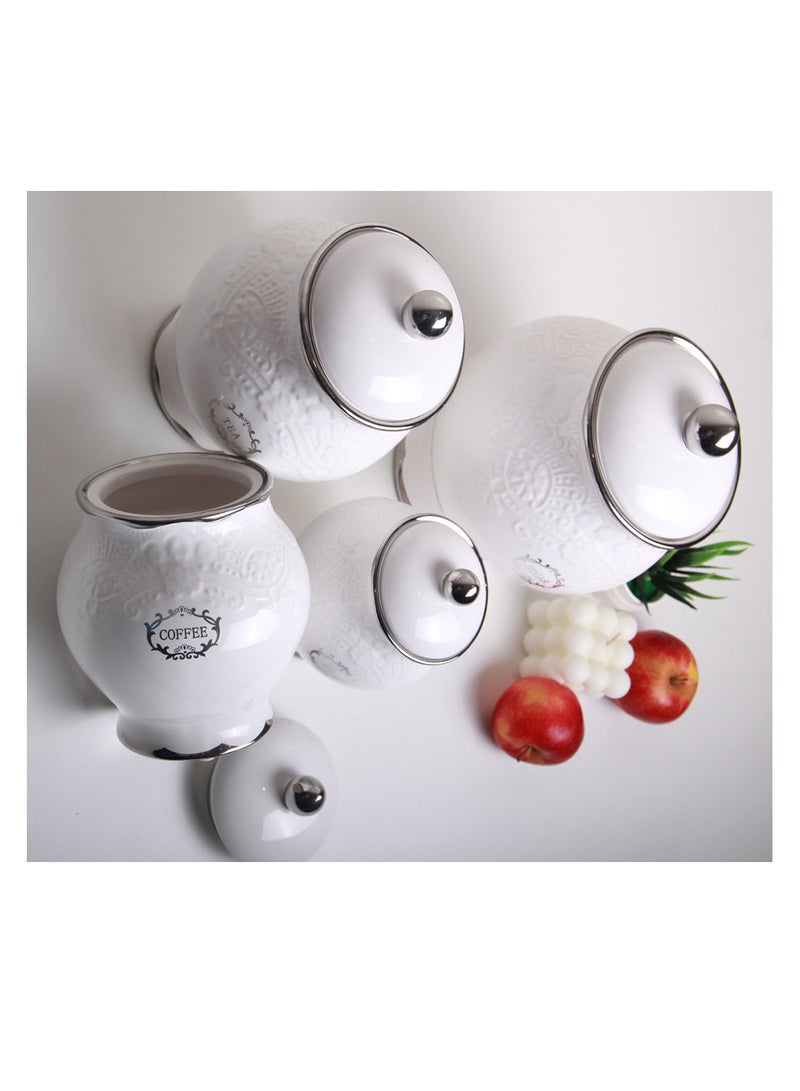 A set of jars for storing spices, seasonings, tea and sugar with a luxurious design - Image 1