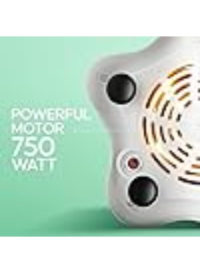 لونج واي Longway Super Dlx Juicer Mixer Grinder | Up to 750 Watt Powerful Motor | 4 Jars for Grinding, Mixing, Juicing | 2 Year Warranty | Blue & White - Image 4