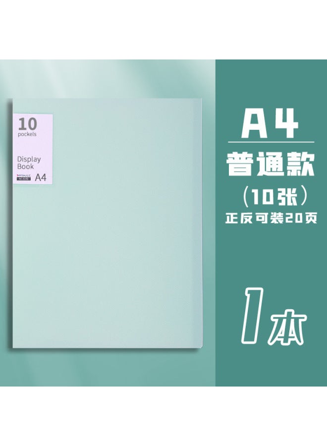 Archives A4 Information Book Morandi Color Insert Folder Transparent Large Capacity Clear Multi-layer Test Paper Collection Book For Students - Image 1