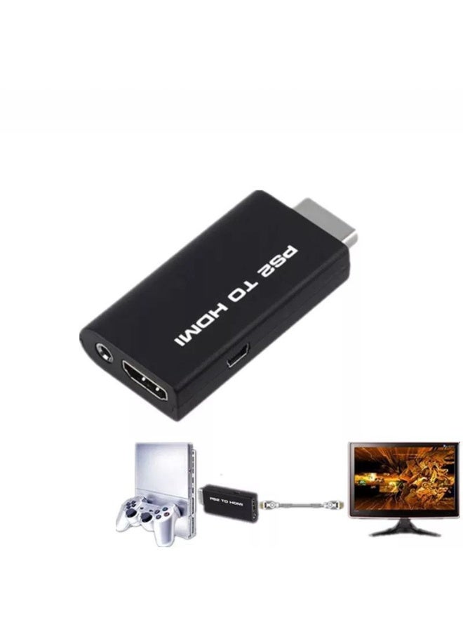 Main unit(PS2 to HDMI)+USB Cable Audio & Video Cables PS2 to HDMI Converter Adapter With 3.5mm Audio Output For HDTV HDMI Hot - Image 2