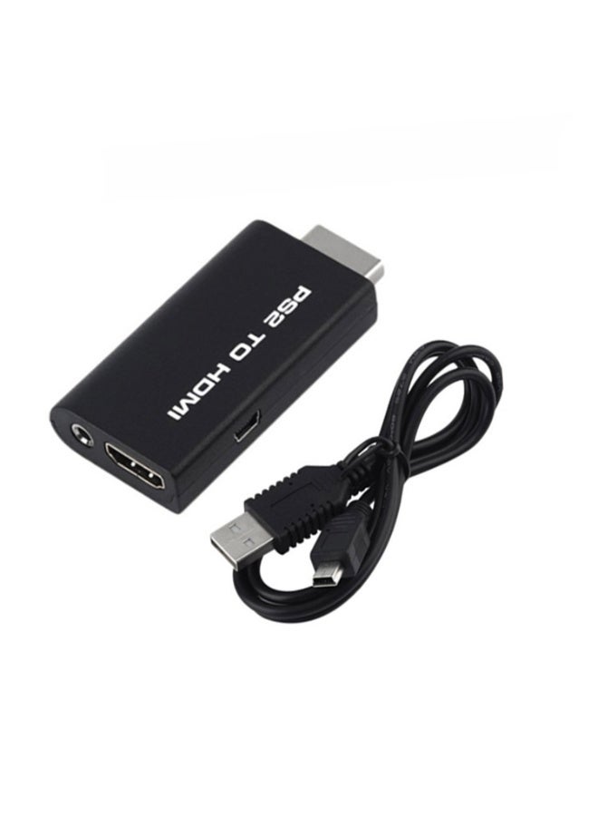 Main unit(PS2 to HDMI)+USB Cable Audio & Video Cables PS2 to HDMI Converter Adapter With 3.5mm Audio Output For HDTV HDMI Hot - Image 3