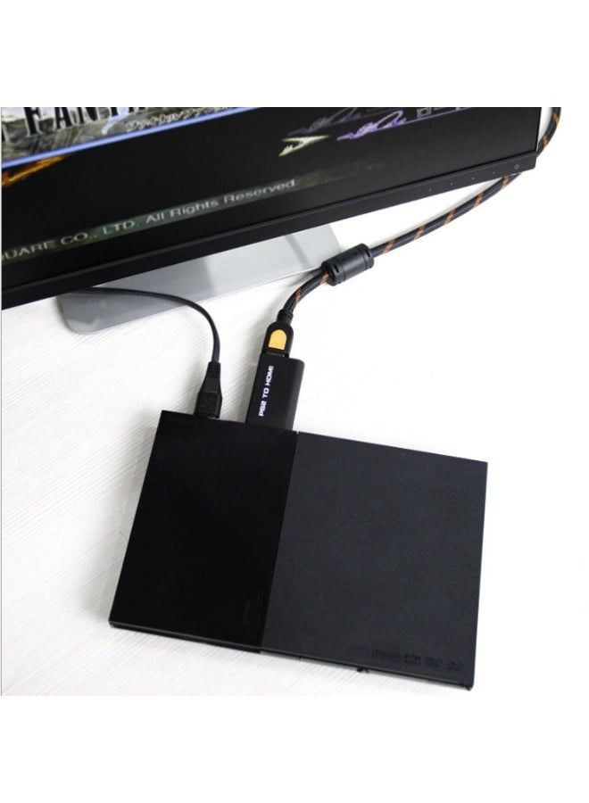 Main unit(PS2 to HDMI)+USB Cable Audio & Video Cables PS2 to HDMI Converter Adapter With 3.5mm Audio Output For HDTV HDMI Hot - Image 5