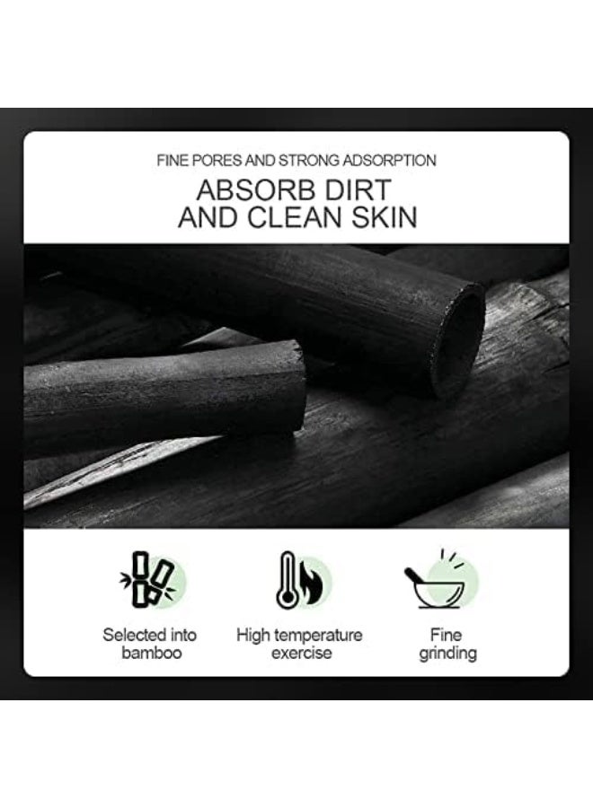 SADOER 10pcs Bamboo Charcoal Black Mask Blackhead Remover Mask Shrink Pores Oil Control Deep Cleansing Skin Care Mask Black Heads Remover Pore Cleansing Mud Nose Mask - Image 5