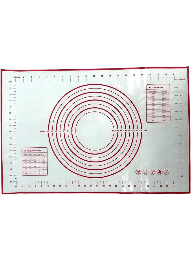 Raxoom 60x40CM Non-Stick Silicone Baking Mat Kneading Pad Sheet Glass Fiber Rolling Dough Large Size for Cake Macaron Kitchen Tools