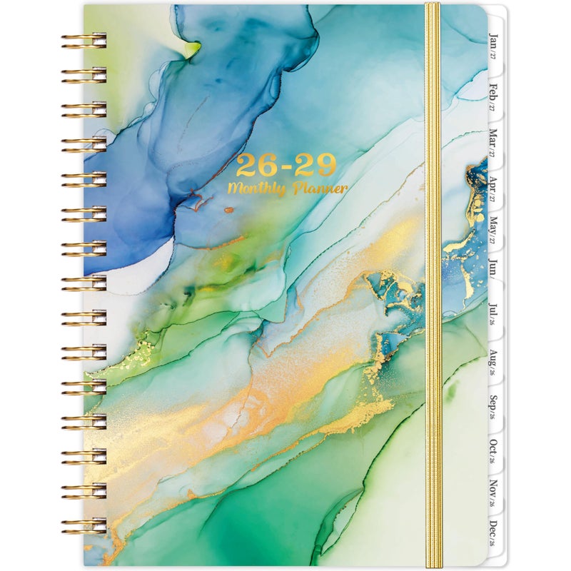 Journaltastic 20262029 Monthly Planner 3 Year Monthly Planner 20262029 with Monthly Tabs Jul 2026 Jun 2029 63 x 84 2629 Monthly Calendar Green - Image 2