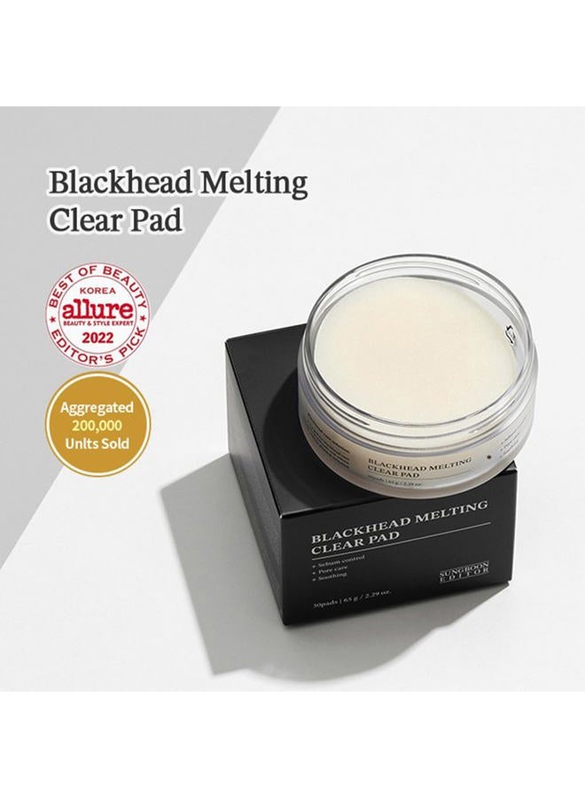 SUNGBOON EDITOR Blackhead Melting Clear Pad 65g(30 counts) | Blackhead Remover Pad, Pore Minimizing | Deep Cleansing & Pore Unclogging | Clears Blackhaed | Korean Skincare - Image 2