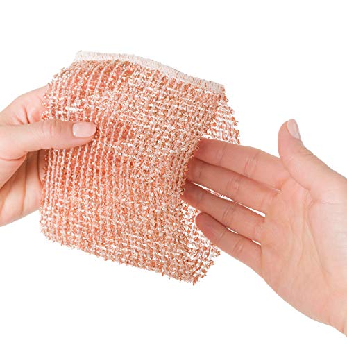 Redecker Real Copper Cleaning Cloths – Scratch-Free 2-Ply Woven Copper Scrub Pads for Pots, Pans, Sinks, Glass & Stainless Steel – Reusable, Machine Washable, Durable, Eco-Friendly – Set of 2 - Image 2
