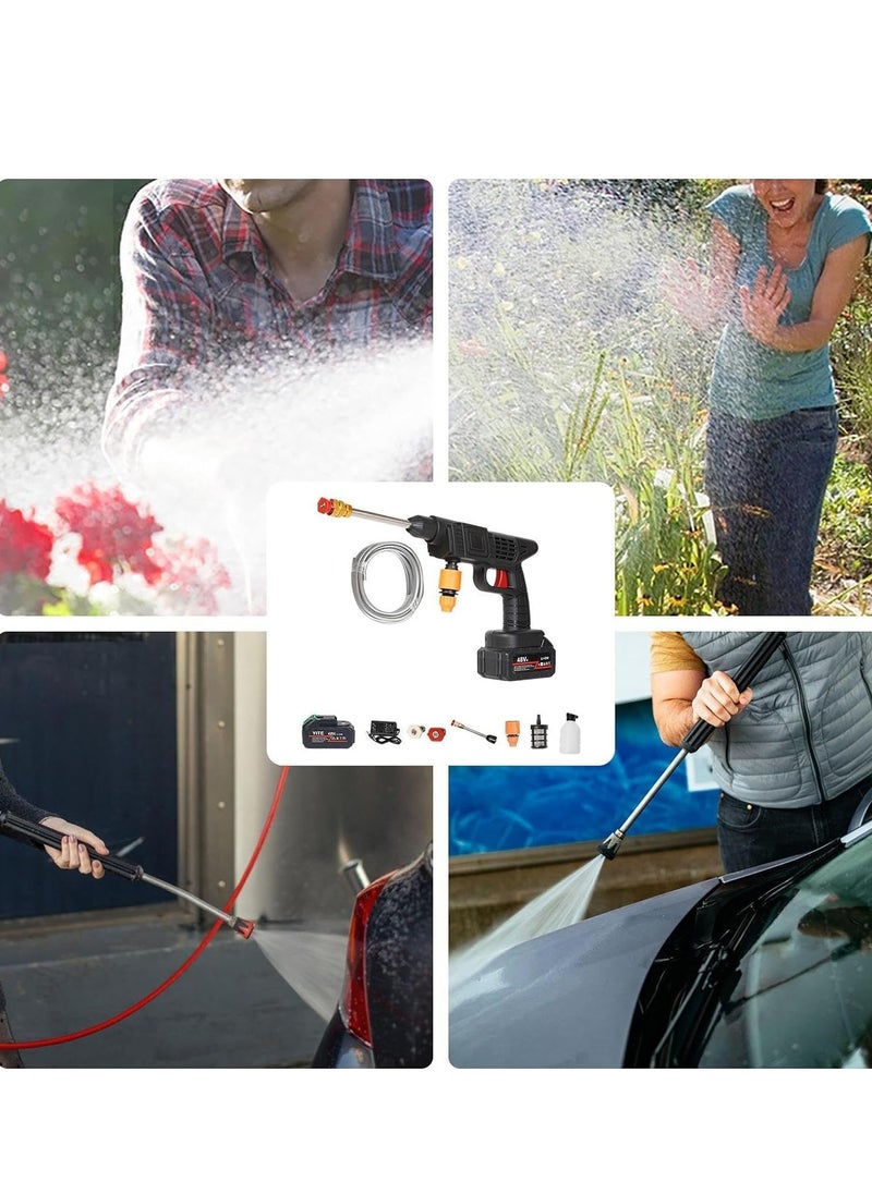 FARROBIZZ 48V High-Pressure Water Sprayer, Car Washing Machine, 5M Range, Cordless Portable Electric Water High Pressure Washer Gun, Used For Car Washing, Floor Cleaning & Garden Watering  - Image 5