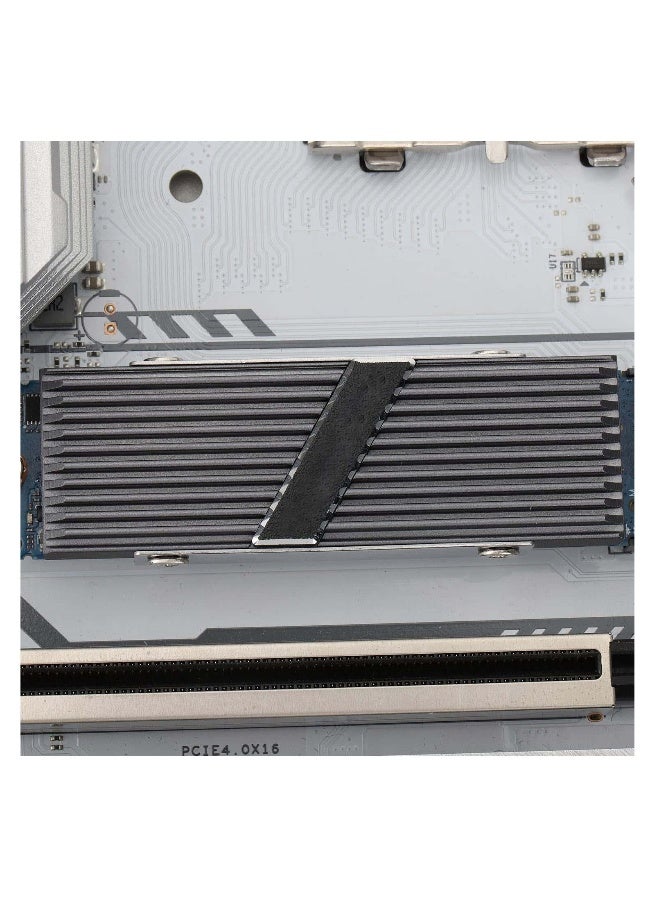 TR-M.2 2280 Type A G 2280 Heatsink for SSD Cooling M.2 2280 Heatsink Cooler, Aluminum, with 2 Thermal Conductivity, Desktop High Performance SSD Cooler (Gray) - Image 2