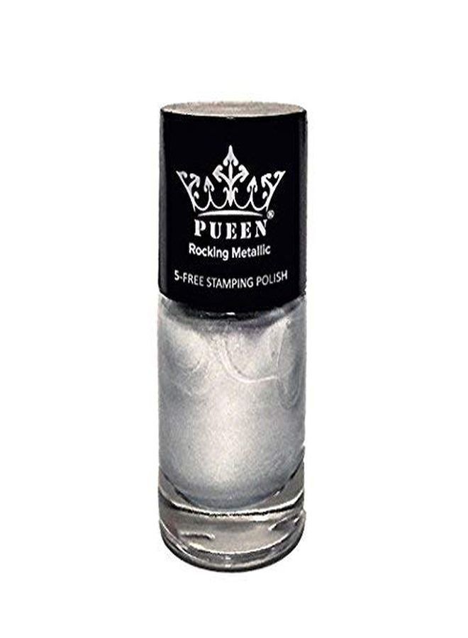 PUEEN Rocking Metallic Nail Art Stamping Polish Most Wanted Color Collection - (601 - Silver Dust + 603 - Golden Delicious) 12Ml Each - Bh000871  - Image 3