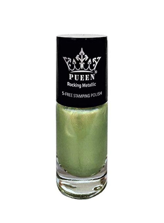 PUEEN Rocking Metallic Nail Art Stamping Polish Most Wanted Color Collection - (601 - Silver Dust + 603 - Golden Delicious) 12Ml Each - Bh000871  - Image 4