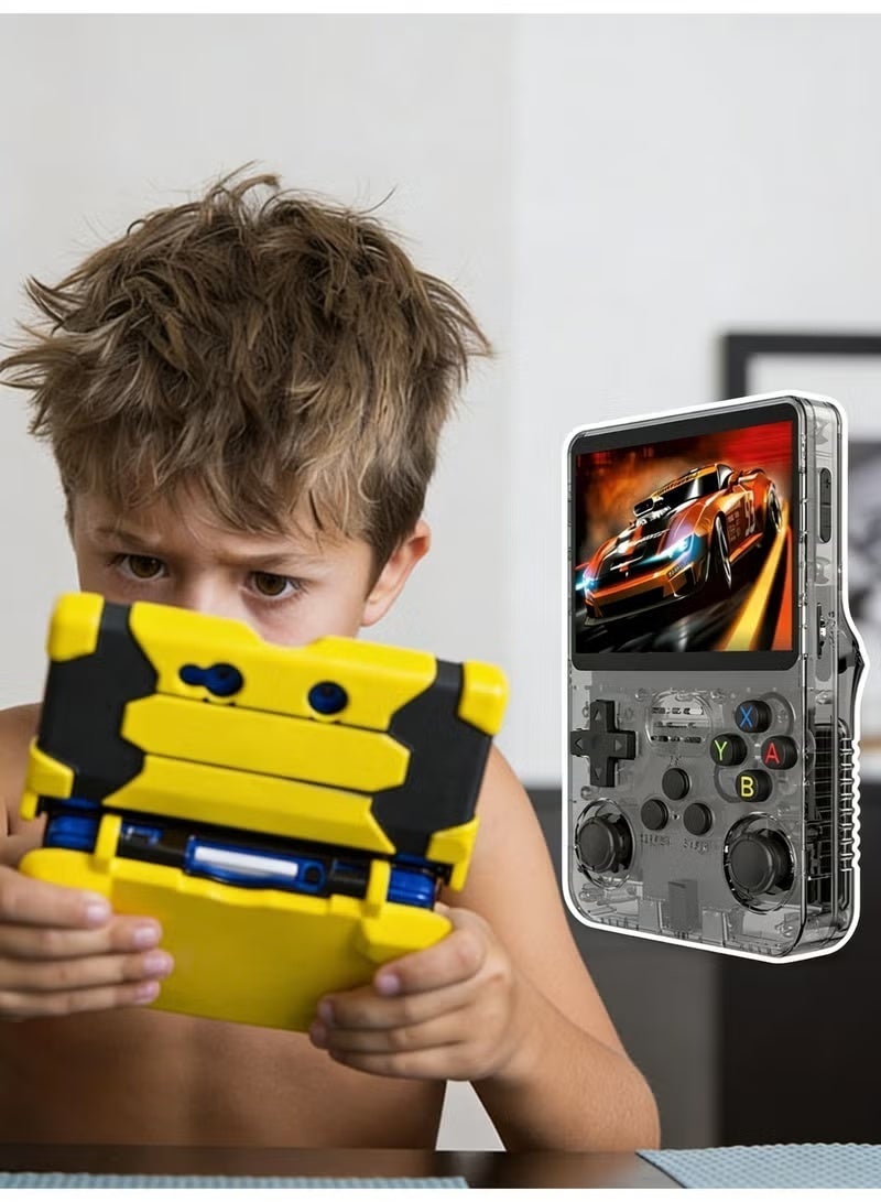 Ump R36S Portable Handheld Game Console, Portable Pocket Arcade,Electronic Game Console,3.5" IPS HD Screen,Built-in 128G Card, 36000+ Games, Linux Open Source System, OTG Function, 256GB TF Card Expandable, Gift for Kids & Adults - Image 3