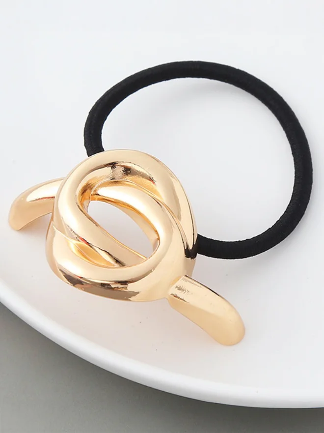 Styli Styli Set of 2 - Metal Accent Elasticated Hair Tie