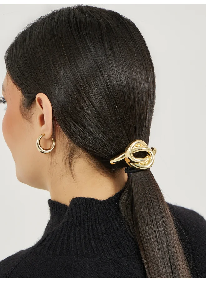 ستايلي Styli Set of 2 - Metal Accent Elasticated Hair Tie