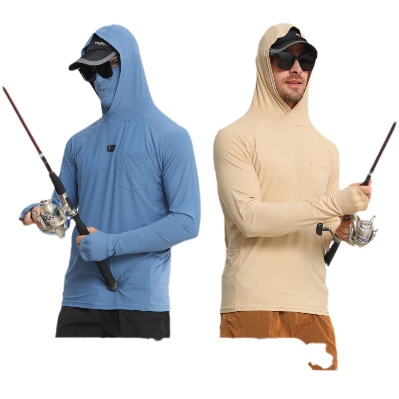 Sha Ba Te 2026 New Long Sleeve Sun Protection Fishing Shirt Men's UPF50+ Quick Dry Breathable Ice Silk Hooded Jacket for Outdoor Hiking Camping - Image 4