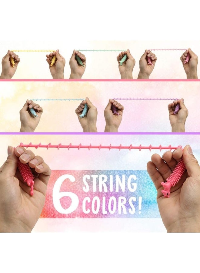 ECVV 6 Pcs Sensory Stress Relief and Fidget Therapy Unicorn Stretchy String Toys for Kids and Adults, 6pcs Strings Set Anti Anxiety, Fidgeting, and Relaxing, Best for Boys and Girls(Random Color) - Image 2