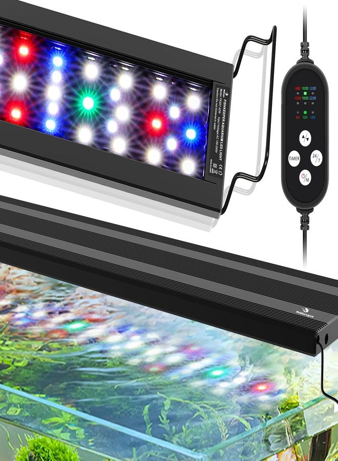 fishkeeper 24/7 Auto-Cycle Smart LED Aquarium Light - 8 Colors RGB Light Custom Timer, IP68 Waterproof, 14W/26W/36W Full Spectrum Fish Tank Light Aquarium Plant Light for 12-43 Inch Tanks - Image 1