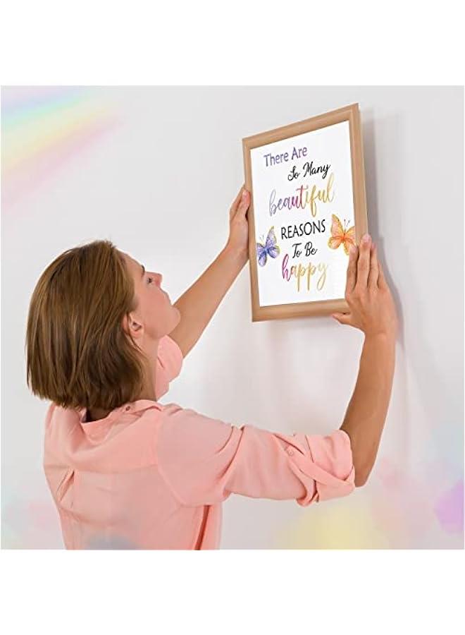 Arabest 9 Set Watercolor erfly Inspirational Quote Wall Poster Prints 8 x 10 Inch erfly Motivational Saying Woman Room Decor Pictures Decor Wall Decals with 30 Glue Point Dots  - Image 5