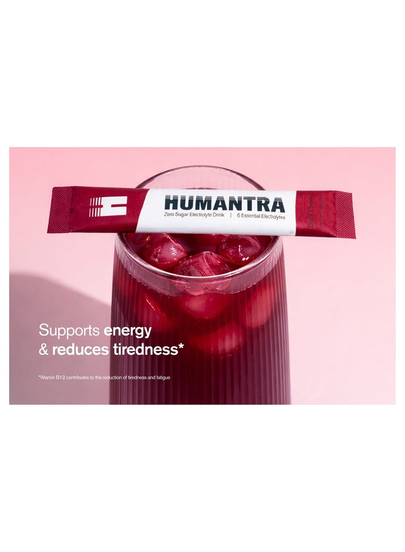Humantra Black Cherry Electrolyte Hydration Drink Sachets - Image 2