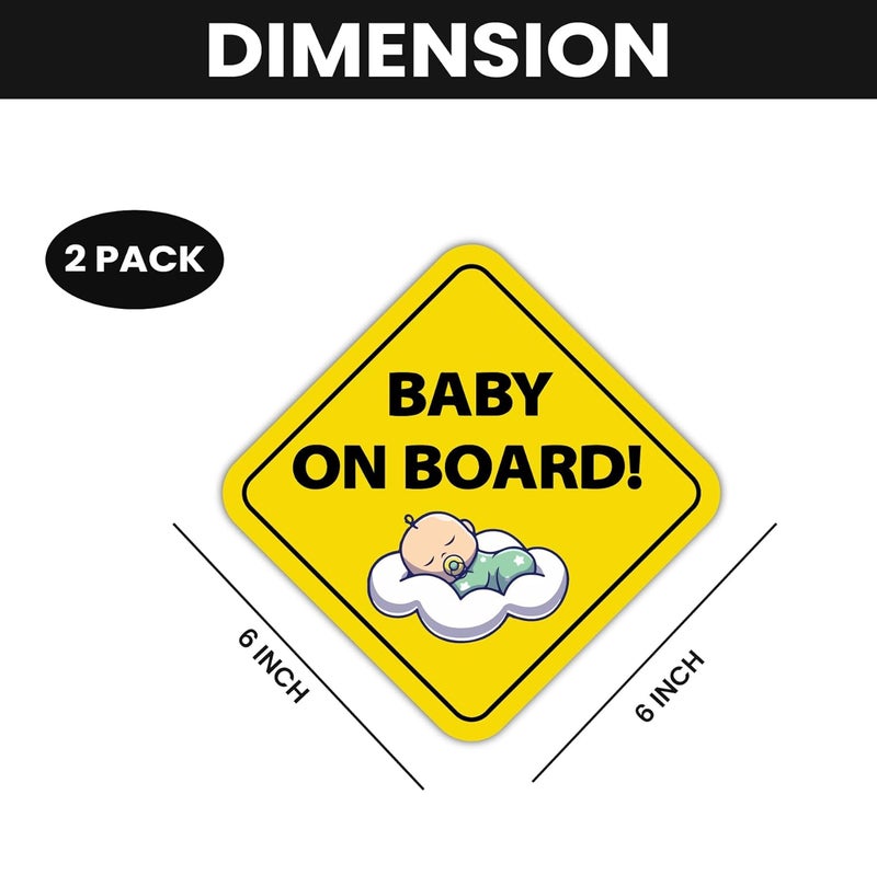 Stickloop Bump On Board and Baby On Board Car Sticker | Pregnant Women and Kids Safety Sign Window Sticker for Vehicle Glass (Baby & Mom On Board) - Image 2