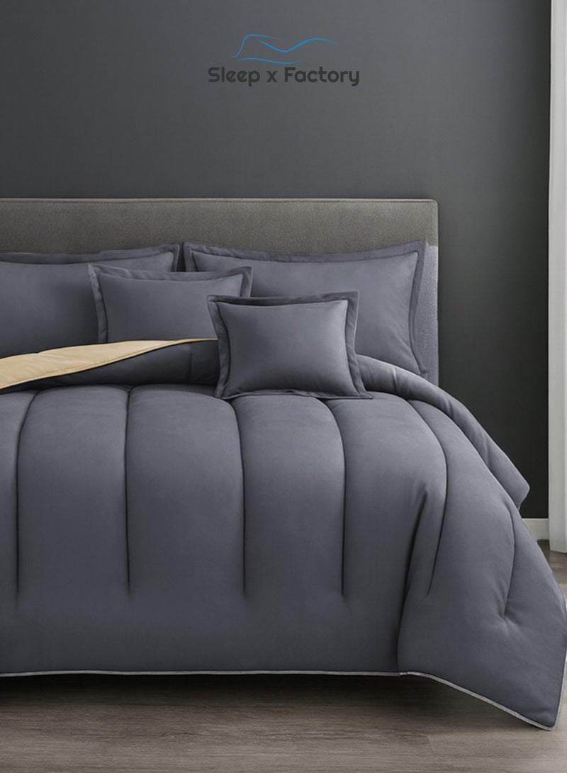 Sleep x Factory Premium Double Sided Comforter Set – Ultra Soft Microfiber – 6 PCS - 200×200 cm - Image 3